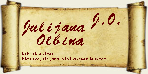 Julijana Olbina vizit kartica